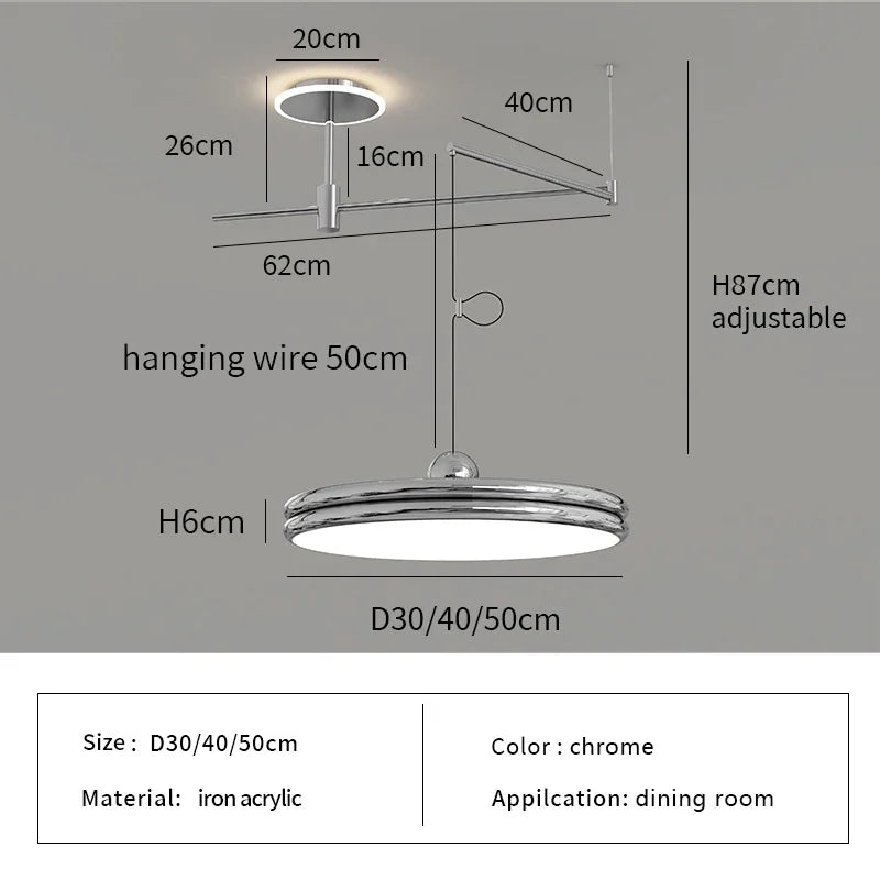 Nordic Swinging Arm LED Pendant Lights for Dining Table by Afralia™