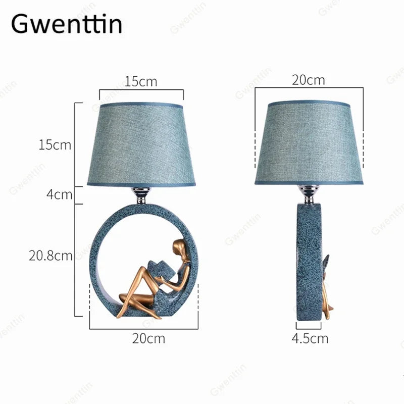 Guitar Girl Table Lamp for Bedroom Study Desk Light - Nordic Home Decor