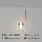 Nordic Glass Pendant Light Mini Copper LED Hanglamp for Bedroom, Living Room