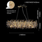 Crystal Sunflower Branch Chandelier: Luxurious Indoor Branch-Shaped Light