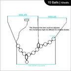 Glass Ball Chandelier: Modern LED Dining Table Lighting for Living Room, Bedroom, Villa.