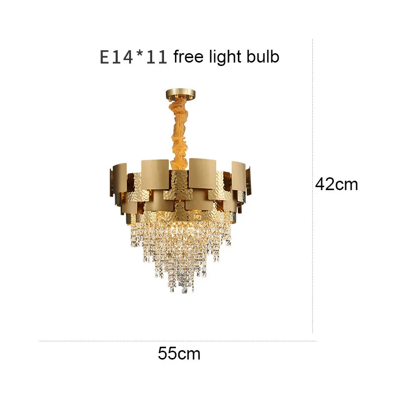 Crystal Chandelier: Modern Luxury Lighting for Living Room, Dining, and Bedroom