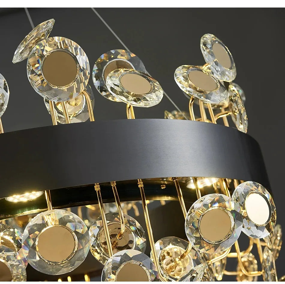 Crystal Pendant Chandelier: Modern Luxury for Living Room, Kitchen Island, Indoor Lighting