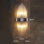 Crystal Strip LED Wall Lamp for Living Room, Bedroom, Study, Balcony Lighting
