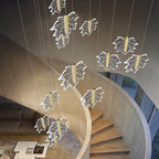 Luxury Maple Leaf Staircase Pendant by - Duplex Villa Chandelier