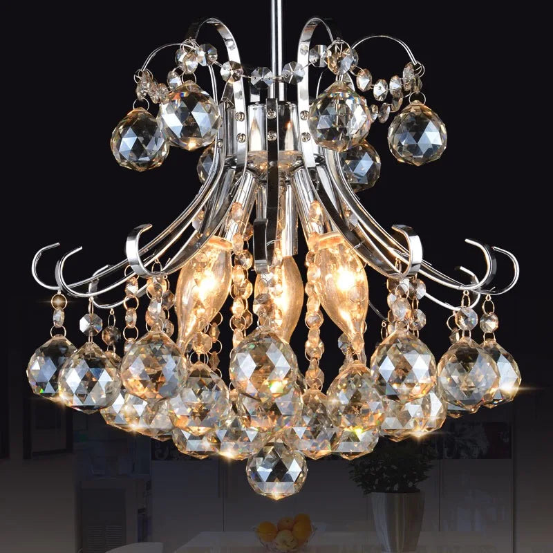 Modern Crystal Chandelier | Colourful Indoor Living Room Light Fixture