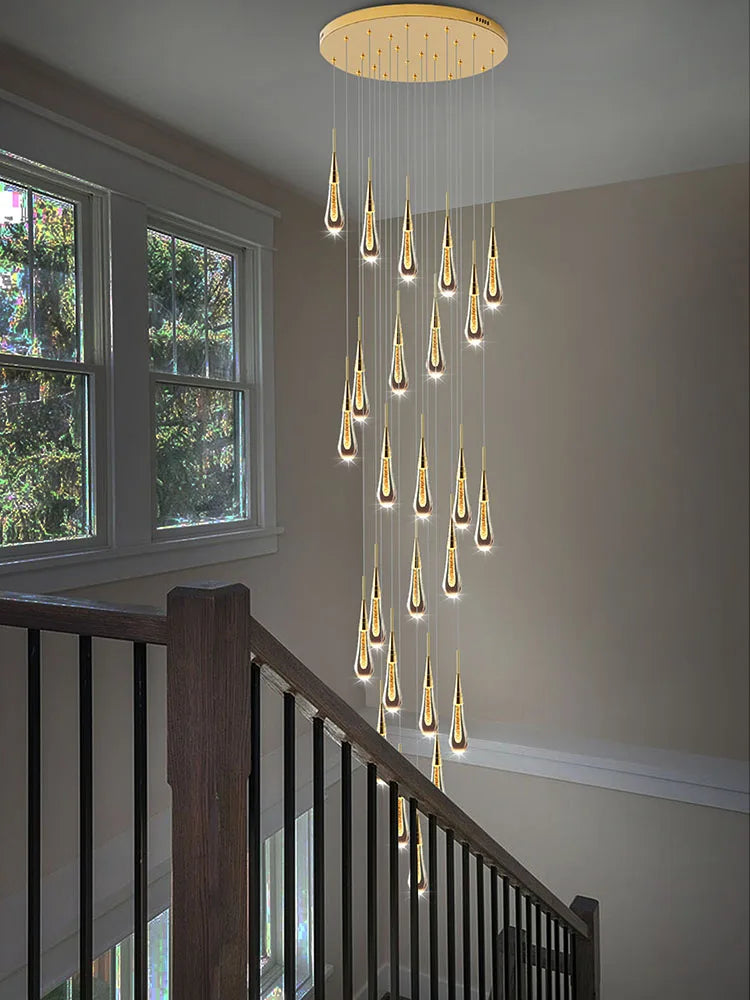 Crystal Pendant Chandelier for High Ceilings
