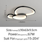 LED Ceiling Chandelier Lights with Remote Control for Living Room, Bedroom, Dining Room