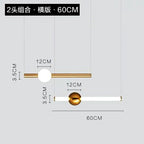 Modern Wand LED Pendant Light for Bedside Living Room, Hotel Hall Decor