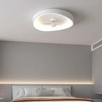 Nordic Style Bedroom LED Ceiling Fan Light White Modern Luminarias Pendant Fixtures