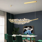 Leaf Shaped Golden Chandelier for Living Room, Dining Room, Kitchen, and Coffee Shop