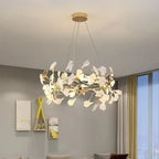 Nordic Ginkgo Branch Leaf Ceiling Chandelier Pendant Lamp for Living Room Home Decor