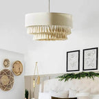 Wabi Sabi Fabric Ceiling Chandelier for Home Decor and Lighting Fixtures