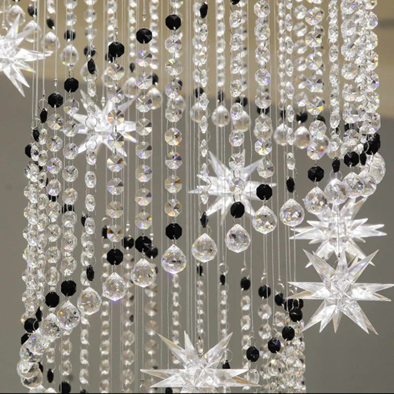 Crystal Chandelier: Modern Luxury LED Hanging Light for Staircase, Living Room, Hallway