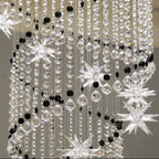 Crystal Chandelier: Modern Luxury LED Hanging Light for Staircase, Living Room, Hallway