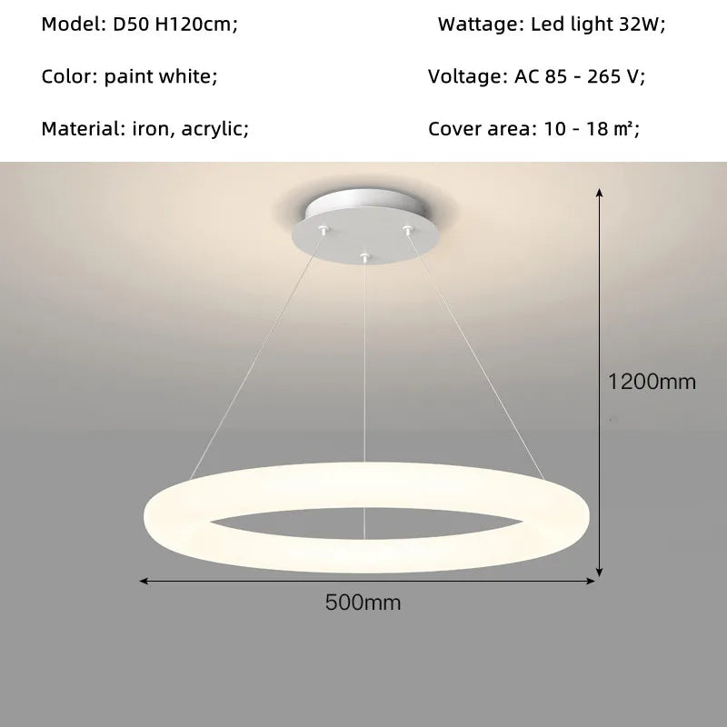 Nordic Metal Smart LED Dimmable Ceiling Light for Bedroom