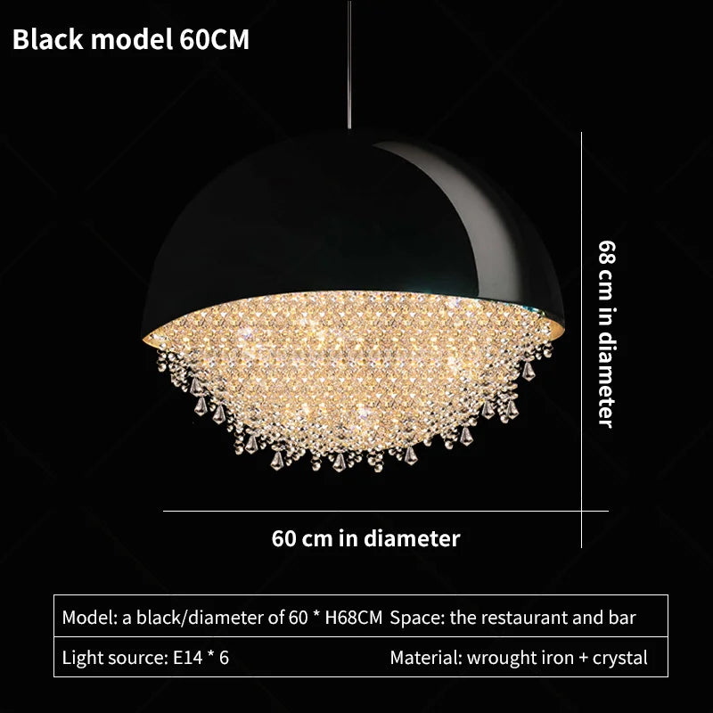 Young Luxury Crystal Chandelier Light for Living Room and Lobby