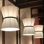 Folie Pendant Light: Modern Fabric Lampshade for Bedroom & Dining Room