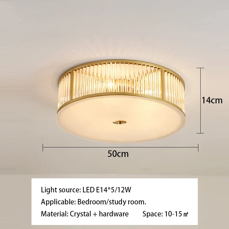 Crystal LED Ceiling Lamp for Luxury Living Room and Bedroom Lighting