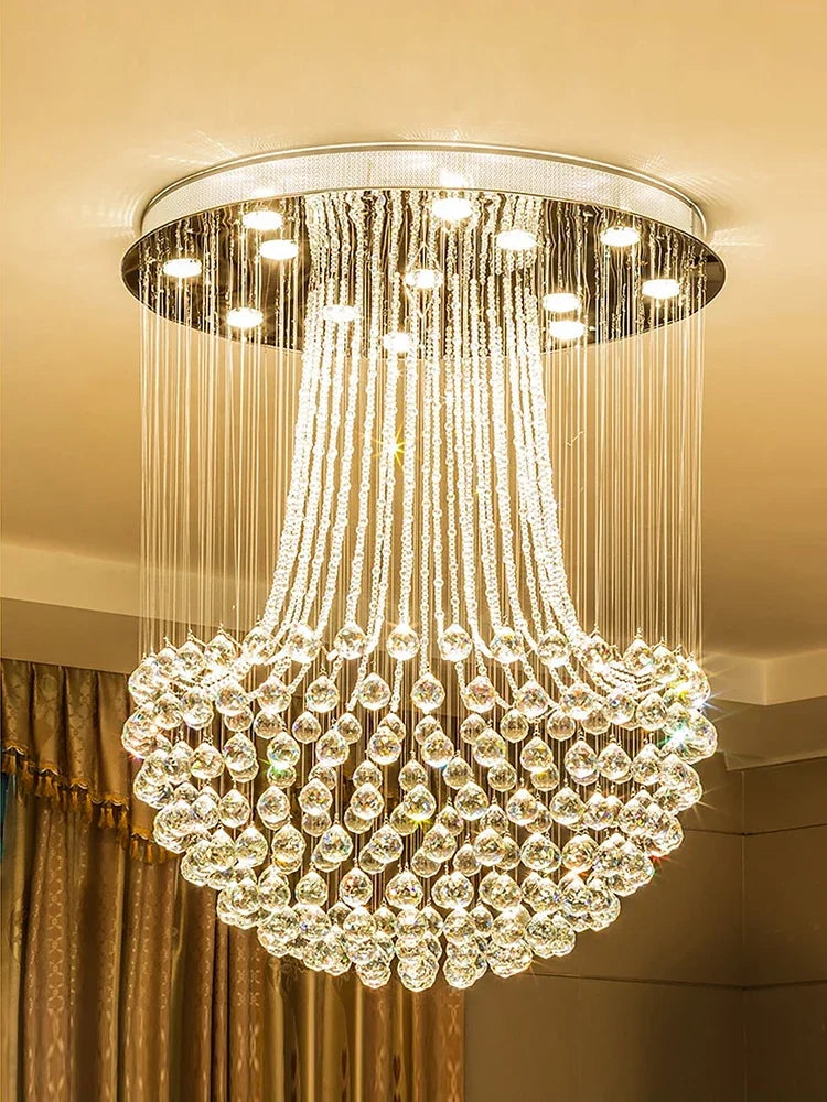 Modern Luxury Crystal Chandelier for Living Room, Dining Room, or Aisle