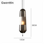 Glass Pendant Lights for Dining Room Bedroom, LED Industrial Hanging Lamp, Modern Home Decor