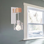 Industrial LED Wall Sconce Iron Bedside Lamp Retro Loft Indoor Lighting