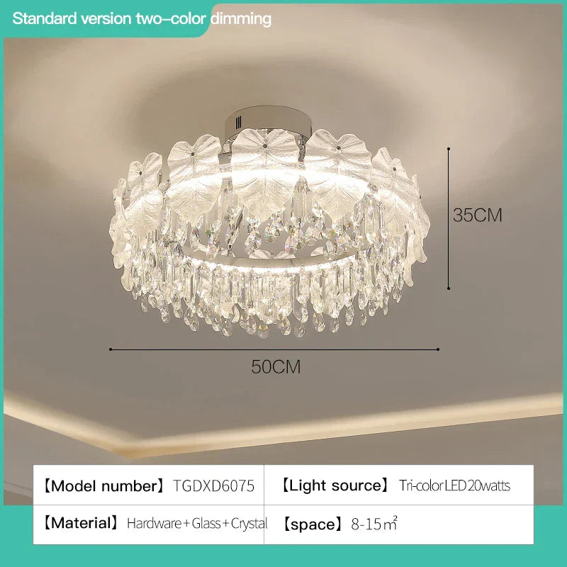 Postmodern Crystal Ceiling Light: Elegant European Style LED Nordic Room Lamp