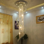 Crystal Chandelier: LED Round Lamp for Living Room, Lobby Luxury Decor