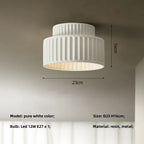 Nordic Creamy LED Ceiling Lamp - Wabi Sabi Style Bedroom Home Decor Fixtures