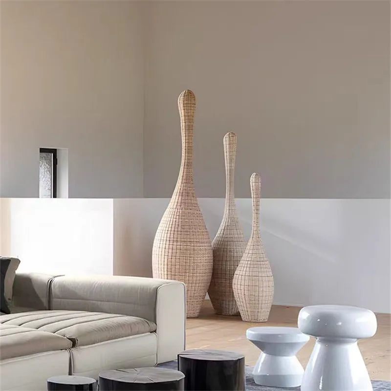 Bamboo Floor Lamp: Unique Rattan Light for Living Room, Bedroom, Teahouse Decor