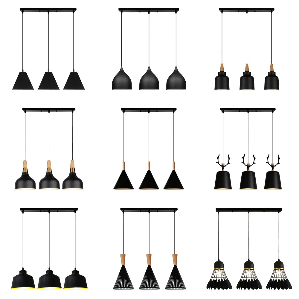 Nordic Retro LED Pendant Chandelier for Modern Home Lighting