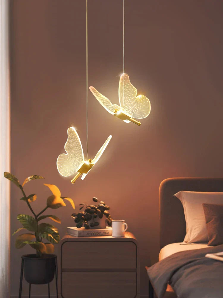 Butterfly LED Chandelier: Modern Acrylic Pendant Lighting for Home Decoration