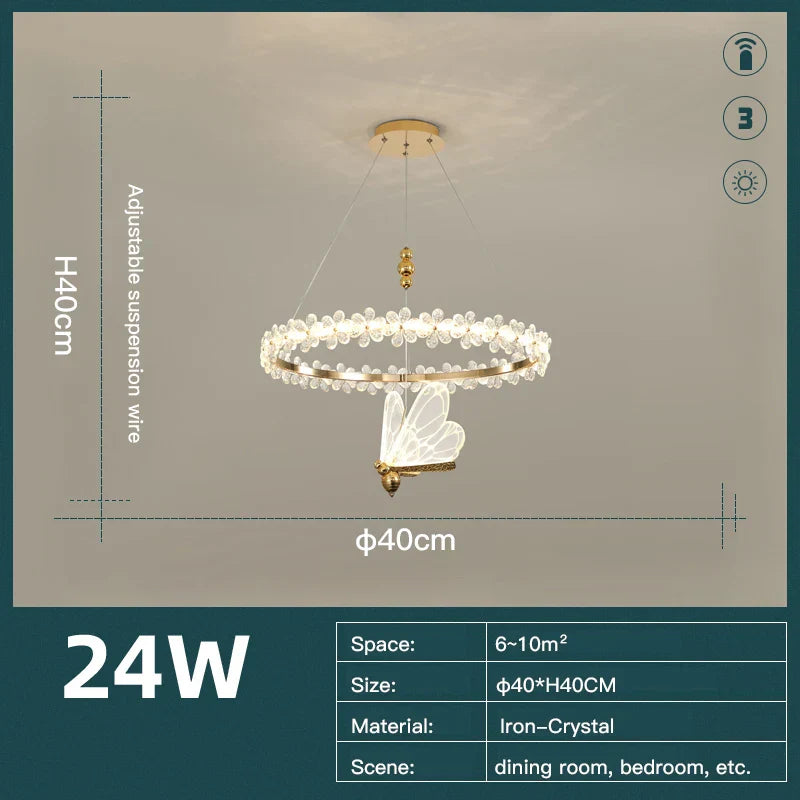 Crystal LED Chandelier for Home Decor & Luxury Lighting