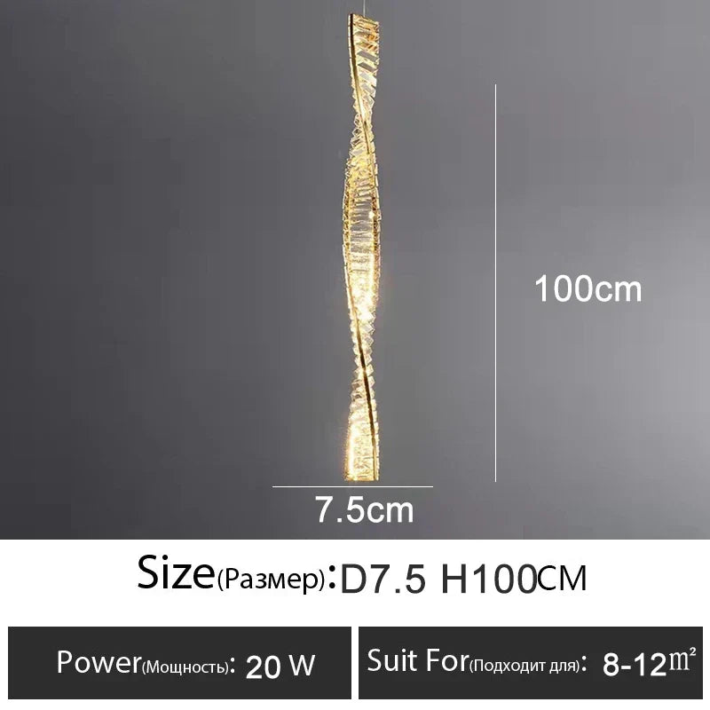 Luxury Irregular Crystal LED Ceiling Chandelier