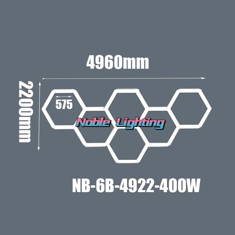 Hexagonal Ceiling & Wall LED Panel Lights for Salon Car Beauty Shop