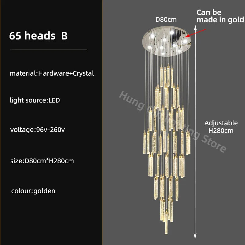 Crystal Chandelier: Modern Luxury Pendant Lighting for Home Decor