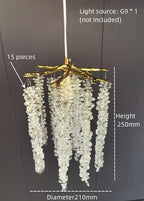 Luxury Crystal Tassel Pendant Chandelier for Living Room Dining Hotel Hall