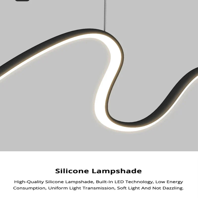 Modern Line Chandelier Pendant Light for Dining Kitchen Bar Décor