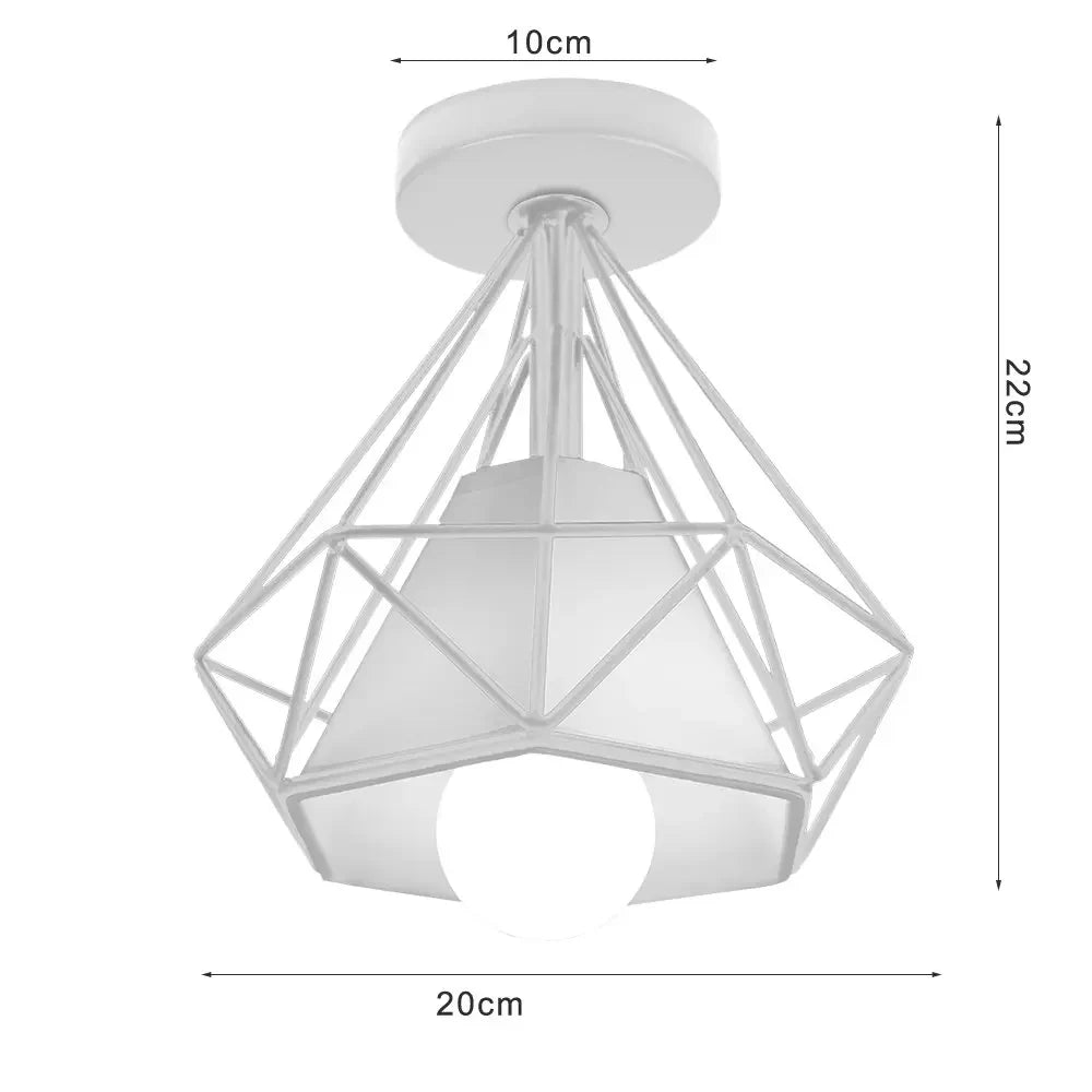 Industrial E27 Ceiling Lamp: Vintage Retro Loft Style for Home Living Room and Kitchen Decor