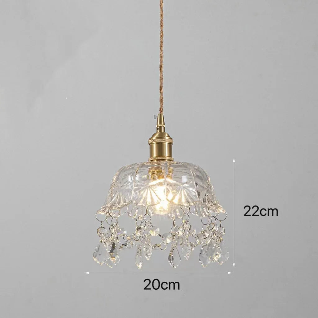 Crystal Pendant Lamp for Bedroom, Dining Room, Kitchen - Nordic Luxury Vintage Lighting