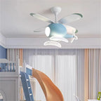 Helicopter Ceiling Fan Chandeliers: Nordic Creative Kids Room Decor Lamp