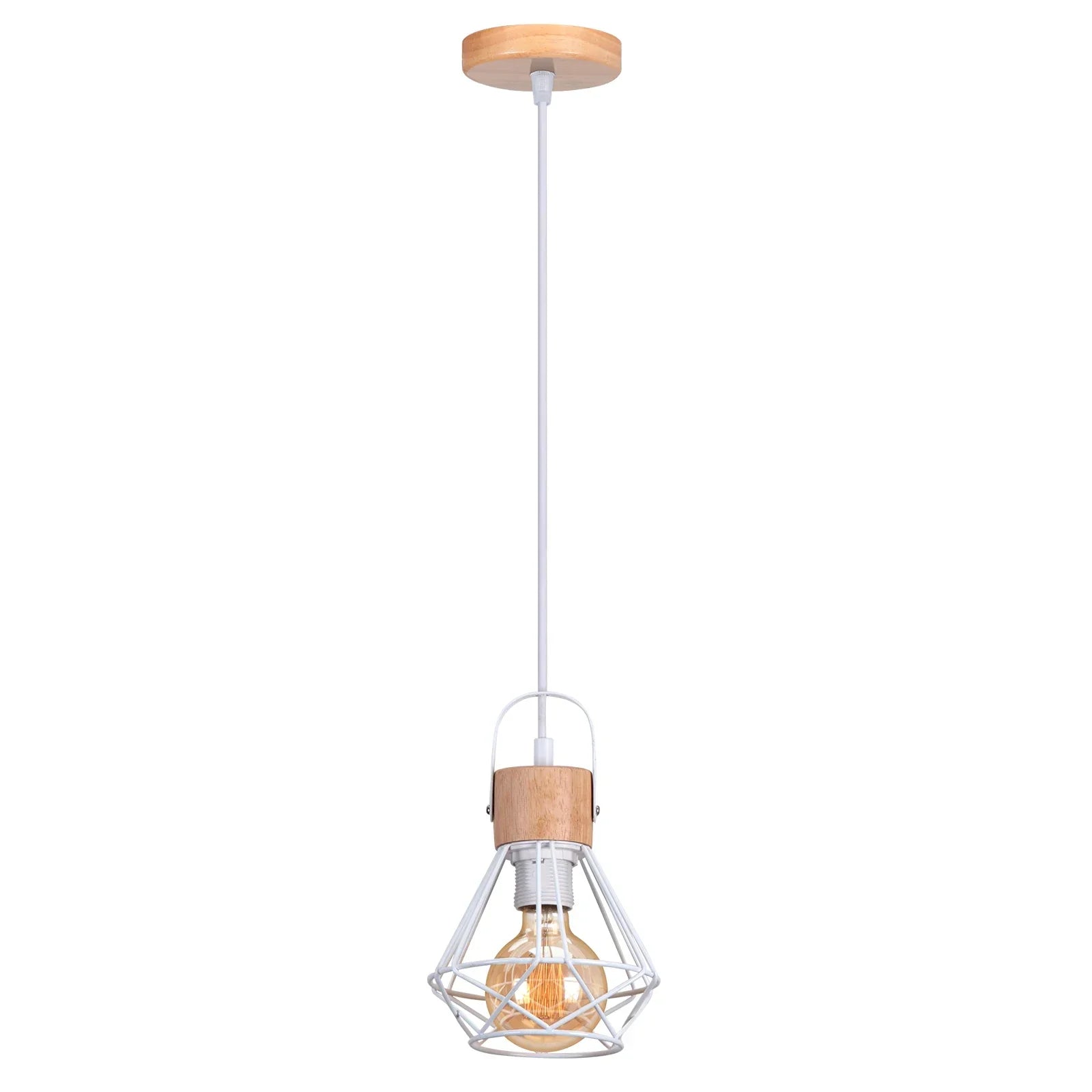 Nordic Solid Wood Pendant Lights 1/3 Heads Wall Lamp for Home Restaurant Hotel