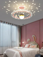 LED Chandelier for Boy's Room with Remote Control and Modern Design