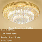Crystal LED Chandelier: Light Luxury Ceiling Lamps for Living Room, Bedroom, Kitchen, Hotel