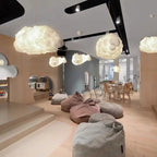 Cloud Chandelier: Cotton Lampshade Hanging Light for Bedroom & Living Room