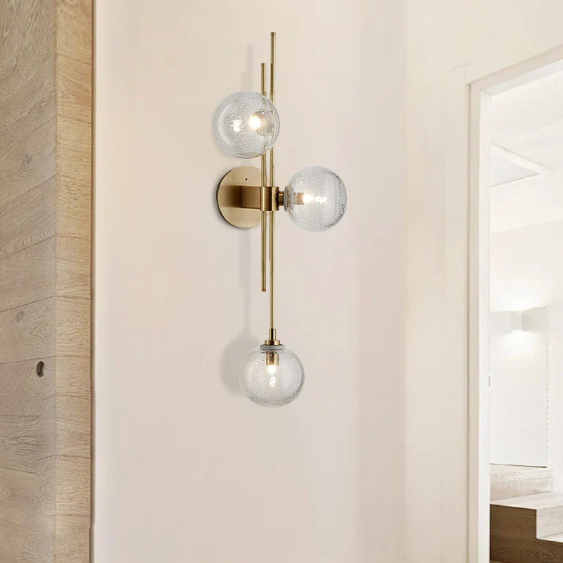 Modern Glass Ball Wall Lamp for Living Room, Study, Bedside, Loft, Bathroom