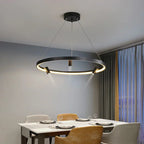 Black Round Combination Chandelier Pendant Light for Home Decor and Kitchen
