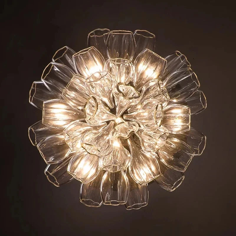 Petal Glass Pendant Lights: Modern Chandeliers for Living & Dining Rooms