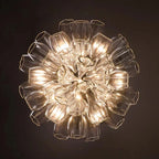 Petal Glass Pendant Lights: Modern Chandeliers for Living & Dining Rooms