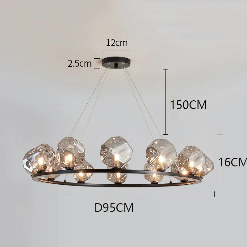 Modern LED Staircase Chandeliers for Living Room Lighting